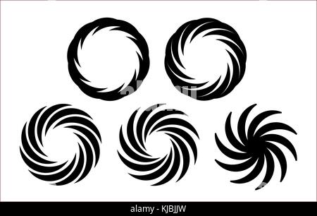 Vector set de signe. monochrome Illustration de Vecteur