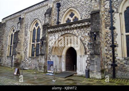 Entrée de la grande salle du château de Winchester, Winchester, Royaume-Uni Banque D'Images