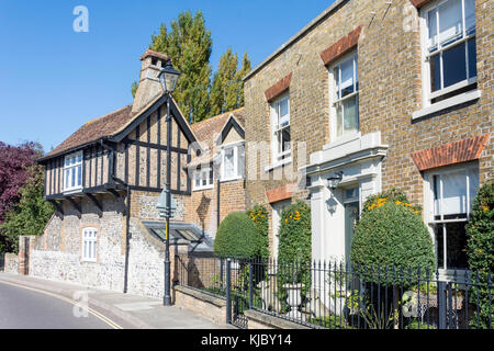 Maisons d'époque, Strand Street, Sandwich, Kent, Angleterre, Royaume-Uni Banque D'Images