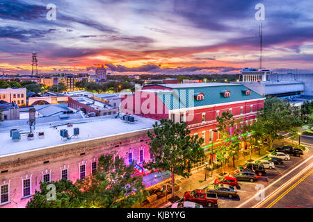 Gainesville, Floride, USA Centre-ville paysage urbain. Banque D'Images