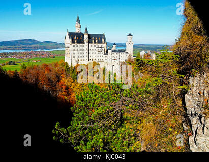 Mad King Ludwig's château de Neuschwanstein en Bavière, Allemagne. Banque D'Images