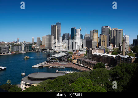 Vue d'ensemble de Circular Quay et de Sydney, Australie Banque D'Images