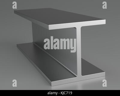 Produits métalliques laminés sur fond gris. Le rendu 3D Banque D'Images