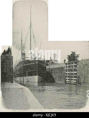 Athabasca vapeur sortant de l'écluses de Sault Ste Marie Banque D'Images