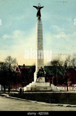 Carte postale de South African War Memorial à Toronto Banque D'Images