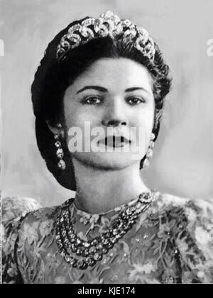 La Reine Farida d'Égypte. Banque D'Images
