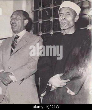Elsharawy avec Sadate 1978 Banque D'Images