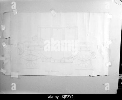 Fonction. Honoré LeDoux. Dessin de vieille voiture BAnQ P48S1P10410 Banque D'Images