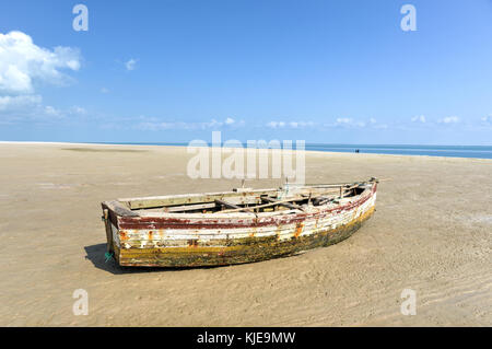 Magaruque island, anciennement ilha santa Isabel, fait partie de l'archipel de Bazaruto, au large de la côte du Mozambique. Banque D'Images