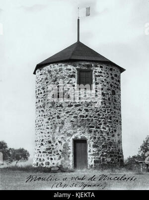 Moulin a vent de Vincelotte, Cap Saint Ignace Banque D'Images