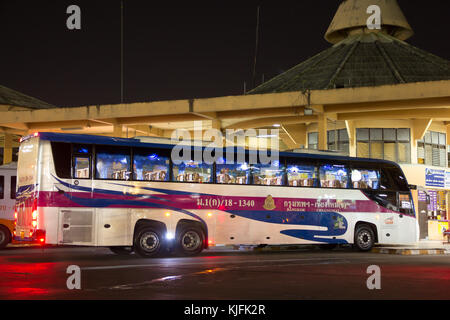 Chiang Mai, Thaïlande - 15 novembre 2017 : nouvelle volvo bus des transports de l'entreprise du gouvernement. 15 mètres de bus de Bangkok et de Chiang Mai. photo à Chiangmai Banque D'Images