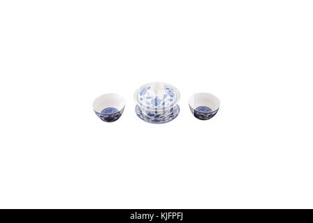 Bleu et blanc de Chine porcelain teacup Banque D'Images