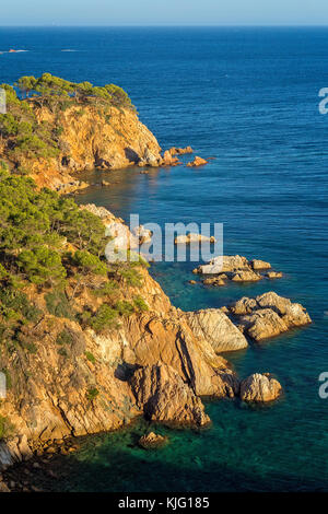 Joli détail de la côte espagnole au costa brava, la fosca Banque D'Images