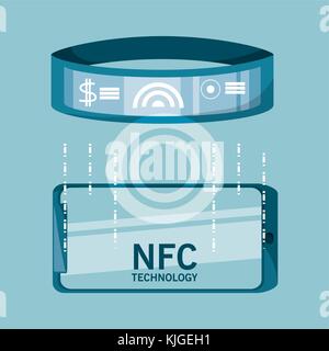 Concept design paiement NFC Illustration de Vecteur