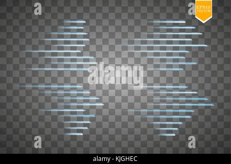 Lignes de vitesse isolés. ensemble de signes de mouvement. vector illustration EPS 10. Illustration de Vecteur