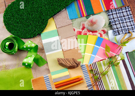 L'harmonisation des couleurs pour l'intérieur au printemps thème Banque D'Images