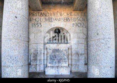 Cape Town, Afrique du Sud - 25 mars 2012 : le rhodes memorial monument à Cape Town, Afrique du Sud, sur la montagne de la table, pour l'honneur de John cecil rhode Banque D'Images