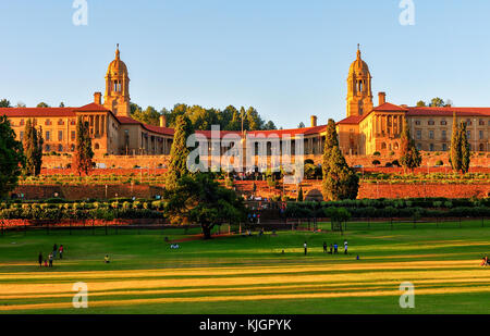 Bâtiments de l'Union européenne, Pretoria, Afrique du Sud, au coucher du soleil. Banque D'Images