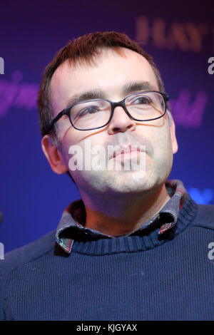 Hay festival week-end d'hiver - novembre 2017 - L'auteur américaine owen king parle de son nouveau livre sleeping beauties co-écrit avec son célèbre père stephen king - crédit : Steven mai/Alamy live news Banque D'Images