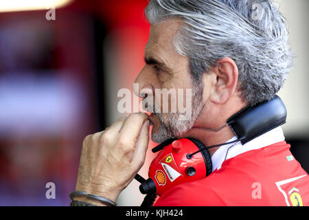 Abu Dhabi. 24 novembre 2017. Sports mécaniques : FIA Formula One World Championship 2017, Grand Prix d'Abu Dhabi, Maurizio Arrivabene (ITA, Scuderia Ferrari), crédit : dpa Picture alliance/Alamy Live News Banque D'Images