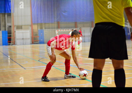 Gibraltar. 24 novembre 2017. Gibraltar FA 6-5 Irlande du Nord, International friendly, Tercennary Sports Hall, Gibraltar crédit : Stephen Ignacio/Alamy Live News Banque D'Images