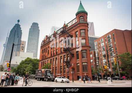 Le Flat Iron Building, rue Adelaide Est, Toronto Banque D'Images