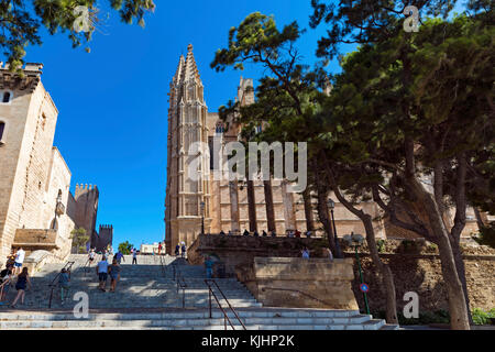 La cathédrale de Palma, Majorque, Baléares, Espagne Banque D'Images