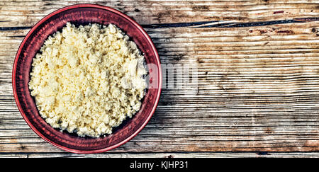 Délicieux pilaf asiatiques sur une plaque brune. style rustique vue horizontale à partir de ci-dessus, Banque D'Images