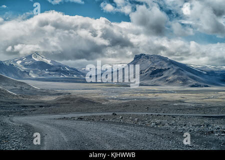 Paysage de montagne près de glacier de Langjökull, Islande Banque D'Images