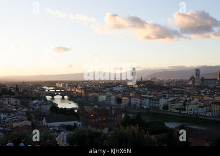 Cityscape at sunset, Florence, Toscane, Italie Banque D'Images