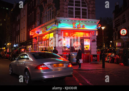 Ed's Easy Diner dans Little Italy, Soho, Londres, Angleterre Banque D'Images