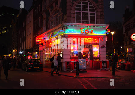 Ed's Easy Diner dans Little Italy, Soho, Londres, Angleterre Banque D'Images