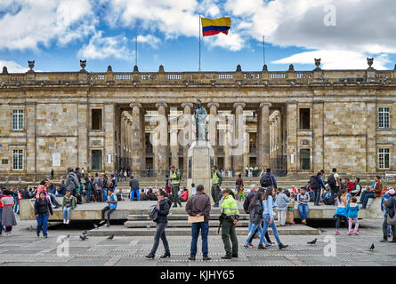 Capitolio Nacional, Plaza de Bolivar, Bogota, Colombie, Amérique du Sud Banque D'Images