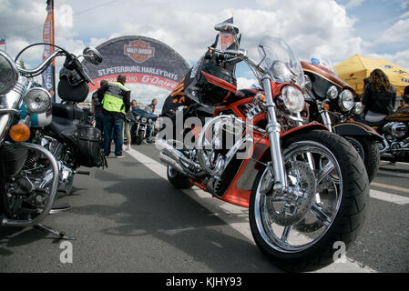 SAINT-PÉTERSBOURG. RUSSIE - 13 AOÛT 2016. Harley Davidson Days. World Bike Festival en Russie. Banque D'Images