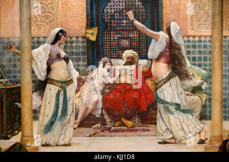 Musée d'Orsay. Paul Bouchard. 'Les Almees', scène de harem. Huile sur toile, c. 1893. Détail. La France. Banque D'Images