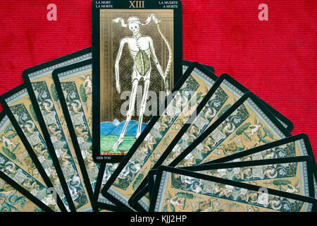 Cartes de Tarot. La mort. Banque D'Images