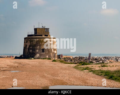 Les tours Martello, sur la côte sud de l'Angleterre près de Eastbourne. Banque D'Images