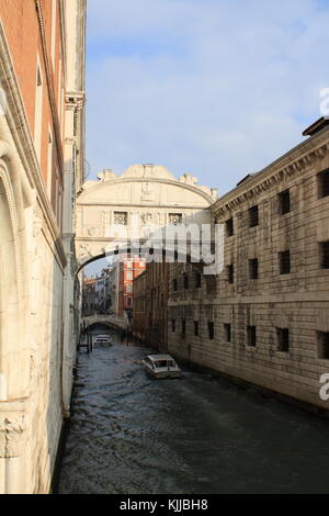 Le pont des soupirs à Venise, Italie. Banque D'Images