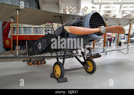 Bristol F2B Fighter WW1 avion, RAF marquages, Duxford, UK. Banque D'Images