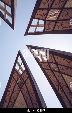 Les feuilles de l'Pakistan monument à Islamabad. Le monument est construit pour représenter une fleur de lotus. Banque D'Images