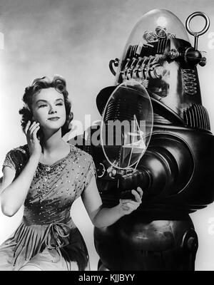 PLANÈTE interdite 1956 MGM science fiction film avec Anne Francis et Robby le robot Banque D'Images