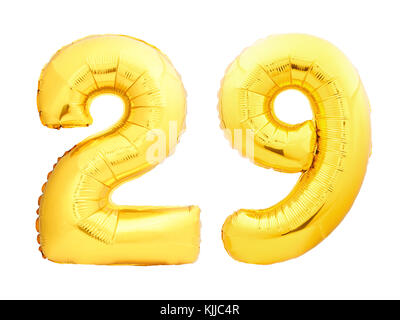 Nombre d'or 29 vingt neuf fait de ballon gonflable Banque D'Images