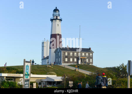 Montauk, new york - 13 octobre 2013 : montauk point lighthouse au bord de long island, new york Banque D'Images