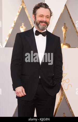 HOLLYWOOD, CA - FÉVRIER 28 : Michael Sheen assiste à la 88e cérémonie annuelle des Oscars au Hollywood & Highland Center le 28 février 2016 à Hollywood, Californie. Les gens : Michael Sheen Banque D'Images