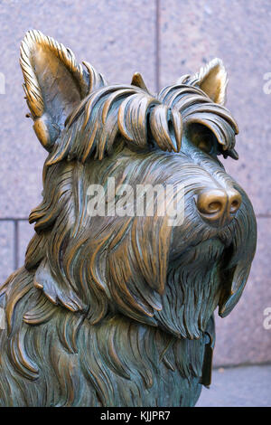 Fala, le président américain Franklin D. Roosevelt, chien de compagnie, au FDR Memorial, Washington, D.C., États-Unis d'Amérique, USA. Banque D'Images