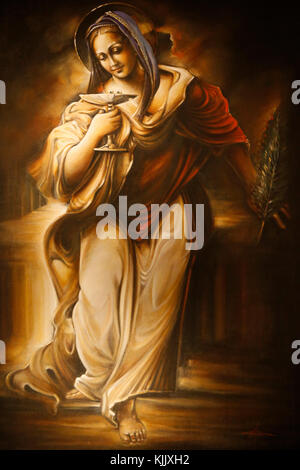 La peinture en Santo Spirito in Sassia, l'église de Rome. L'Italie. Banque D'Images