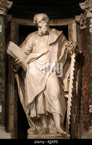 Saint Jean de Latran, l'église de Rome. Statue de Saint Simon. L'Italie. Banque D'Images