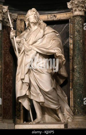 Saint Jean de Latran, l'église de Rome. Statue de St James. L'Italie. Banque D'Images