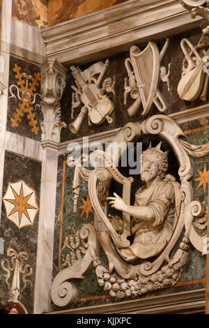 Saint Jean de Latran, l'église de Rome. Statue de Moïse. L'Italie. Banque D'Images