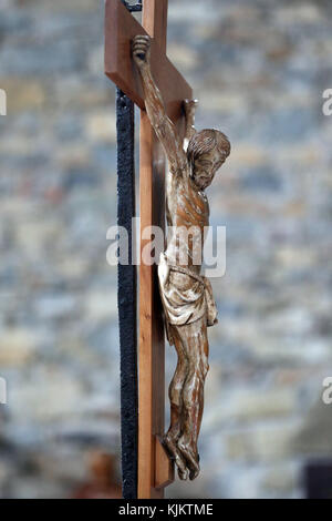Rosans abbaye bénédictine. Crucifix. La France. Banque D'Images